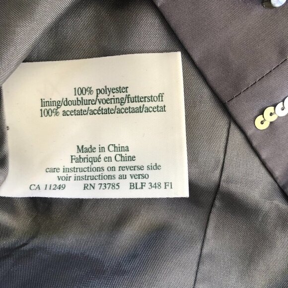 NWT Vintage Laura Ashley Gray Satin Sequined Sleeveless Top Size 4 - Picture 10 of 10